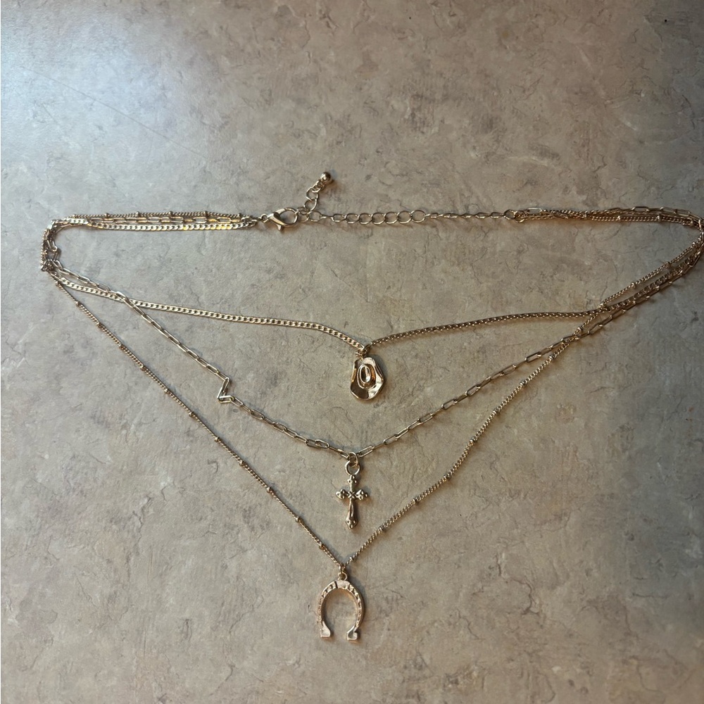 Western Trio Charm Necklace